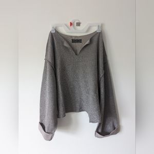 Urban Outfitters oversized grey V-neck sweater
